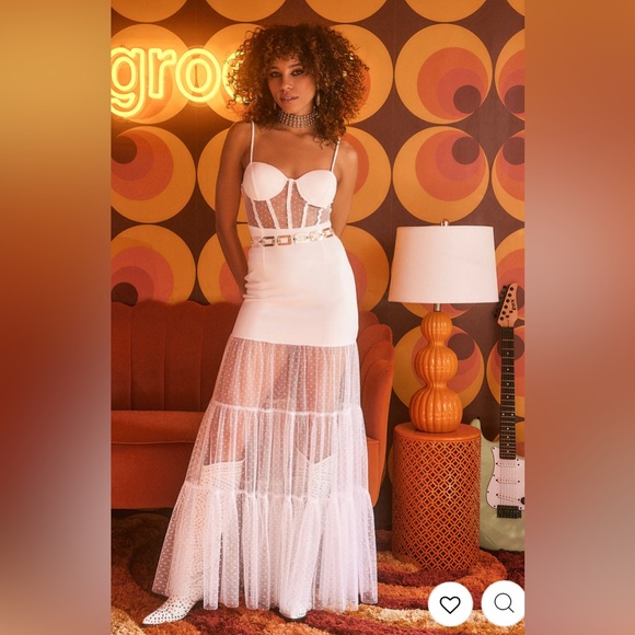 12th Tribe Dresses & Skirts - White corset maxi dress